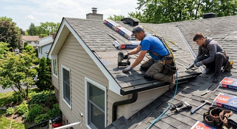 Our team working on Roofing Service projects in Essex County, MA