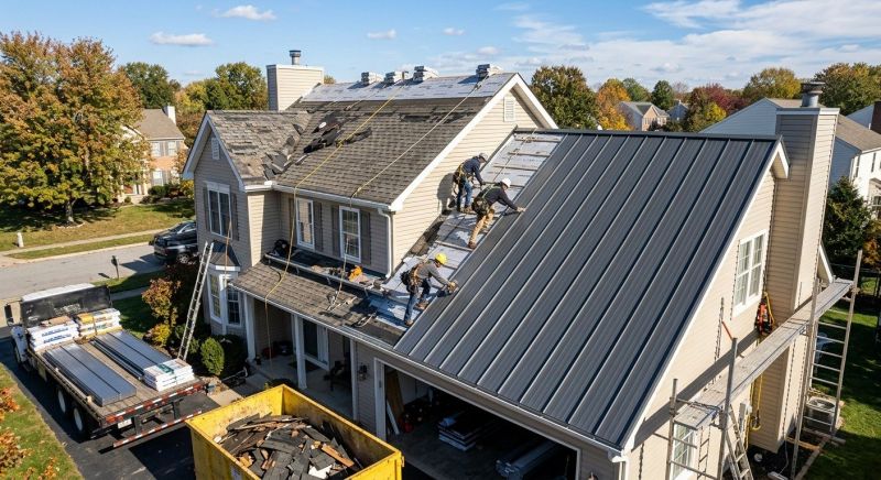 Aluminum Roof Replacement in Wayland, MA