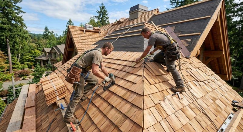 Cedar Roof Installation in Brookline, MA