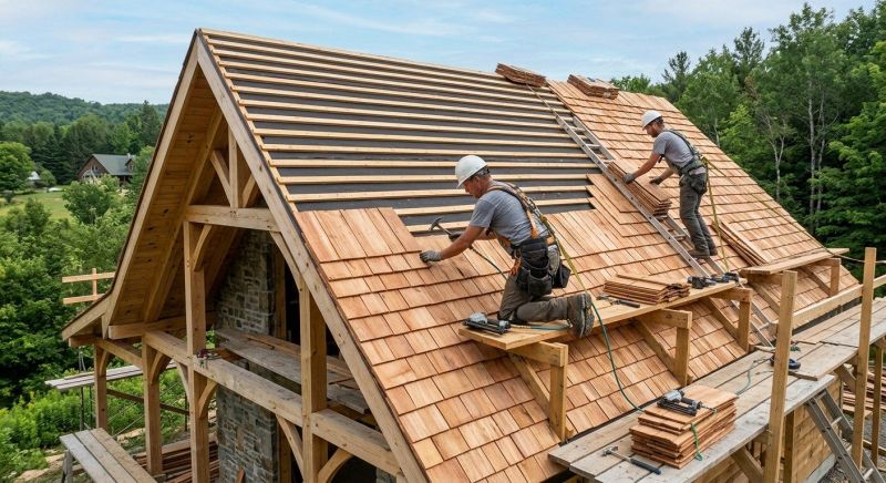 Cedar Roof Installation in Cambridge, MA