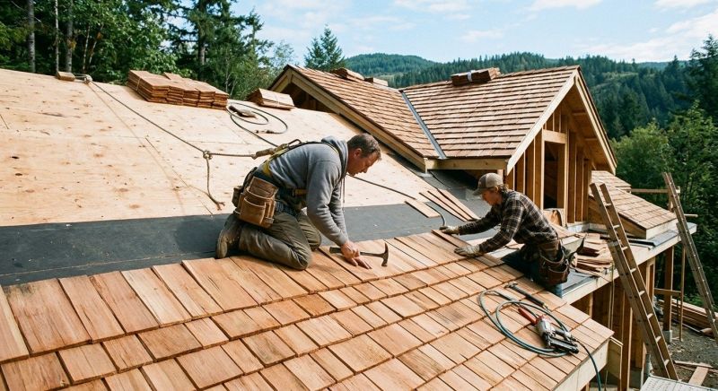 Cedar Roof Installation in Salisbury, MA