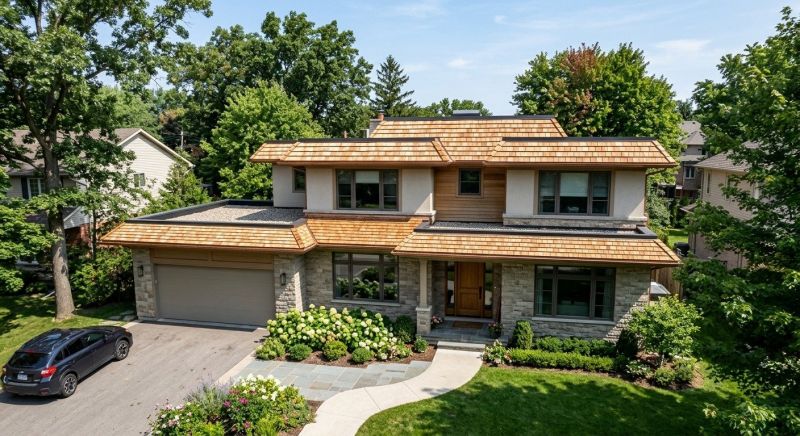 Cedar Shake Roof Construction in North Reading, MA