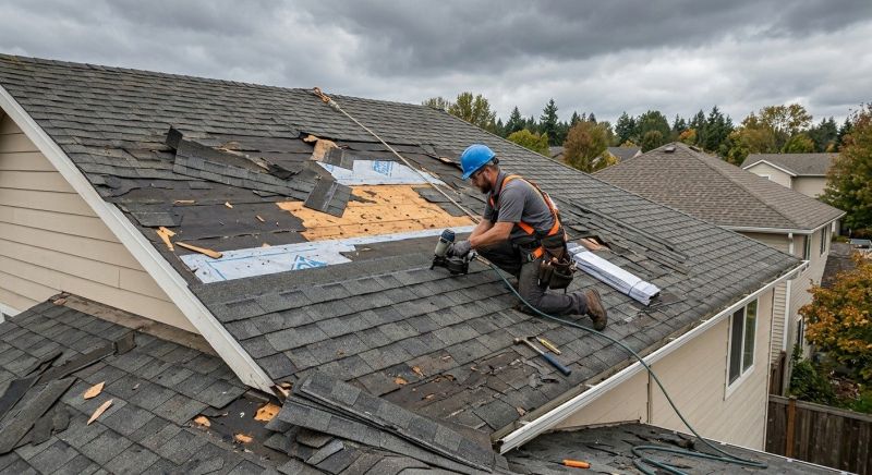 Damaged Roof Replacement in Cambridge, MA