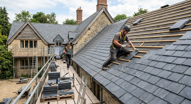 Slate Roof Construction in Arlington, MA