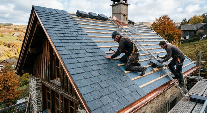 Slate Roof Construction in Rowley, MA