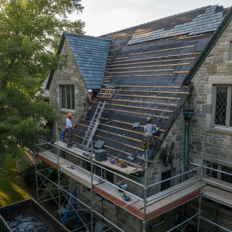 Slate Roof Replacement in Georgetown, MA