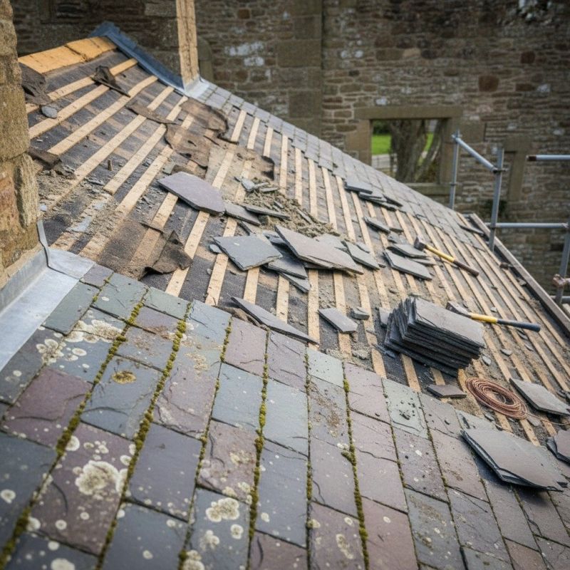Slate Roof Replacement in Jamaica Plain, MA