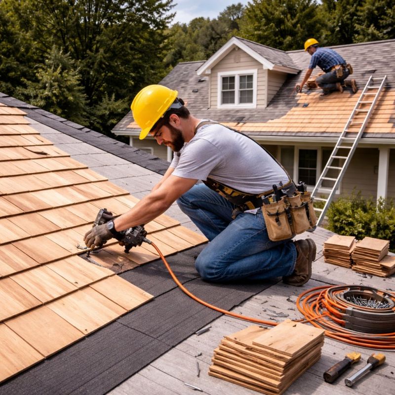 Wood Roofing Installation in Milton, MA