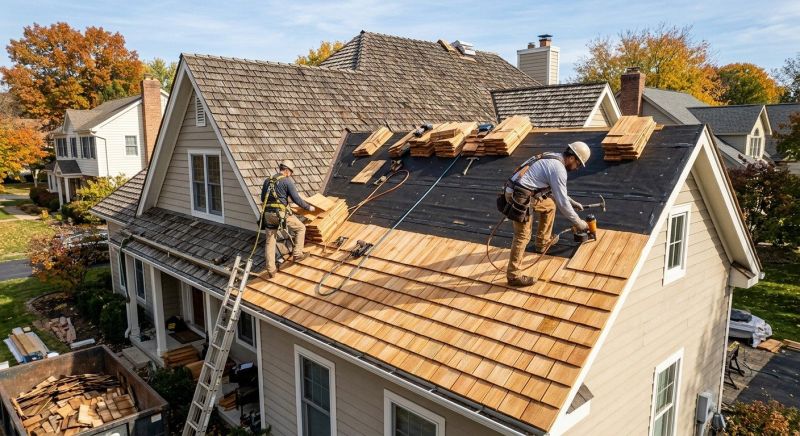 Wood Shake Roof Replacement in Saugus, MA
