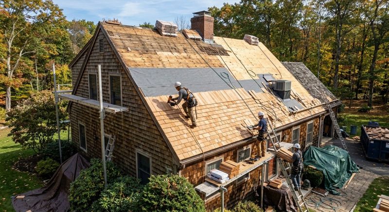 Wood Shingle Roof Replacement in Essex County, MA