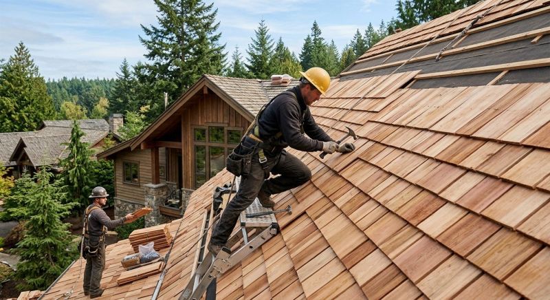 Cedar Roof Installation in Salisbury, MA