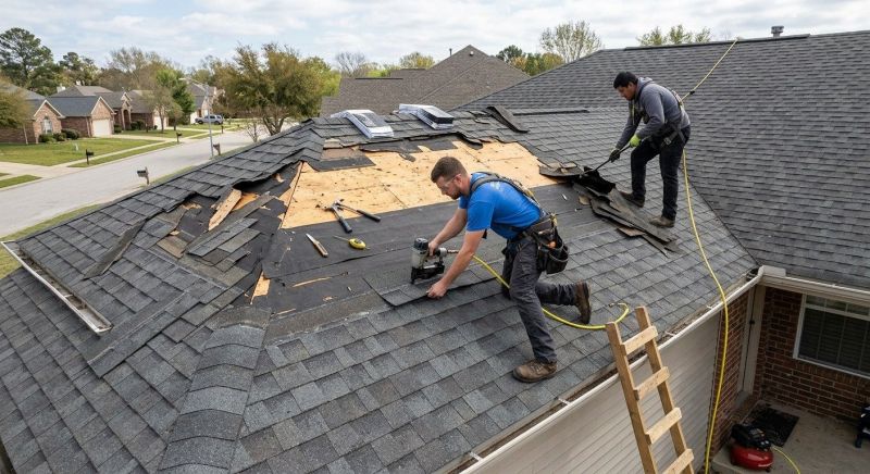 Damaged Roof Replacement in Westford, MA