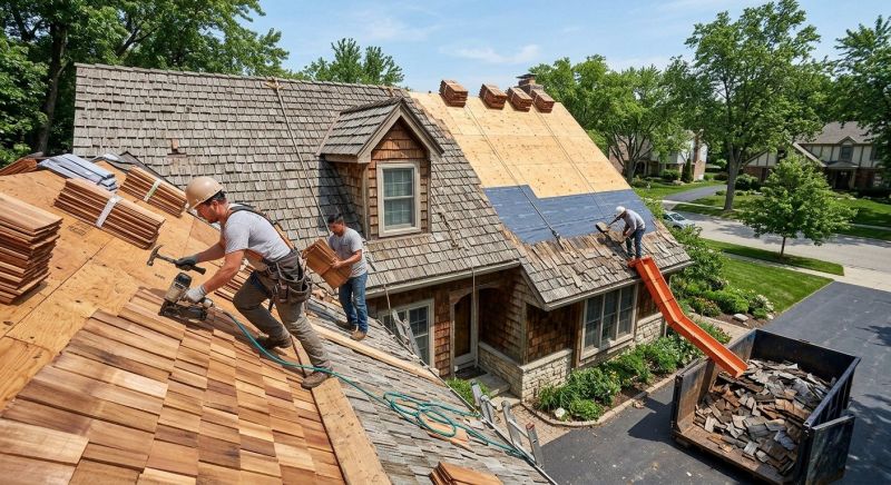 Wood Shake Roof Replacement in North Billerica, MA